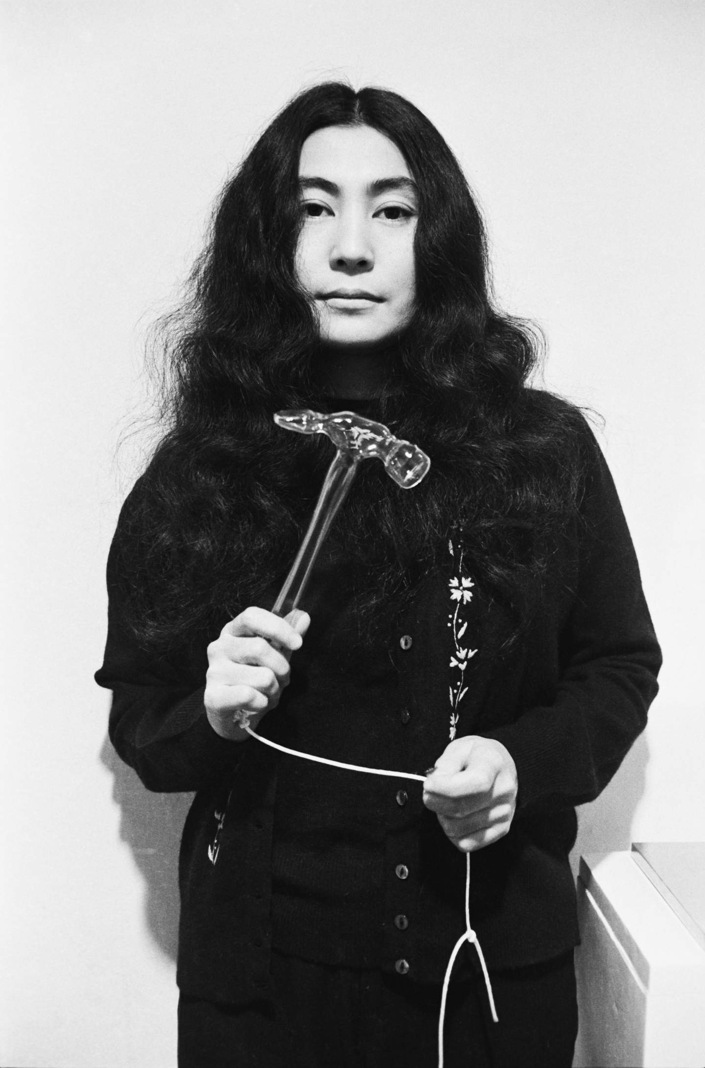 Yoko Ono with Glass Hammer 1967 from HALF-A-WIND SHOW, Lisson Gallery, London, 1967- Photograph © Clay Perry : Artwork © Yoko Ono.jpg